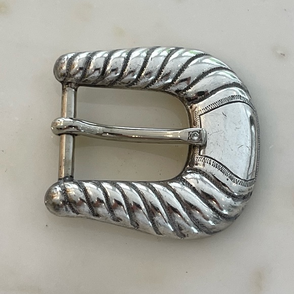 FALCONHEAD HANDMADE STERLING SILVER DIAMOND BUCKLE - Picture 10 of 16